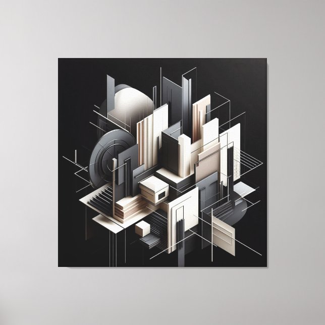 Impressão Em Tela Futuristic Architectural Construct (Frente)