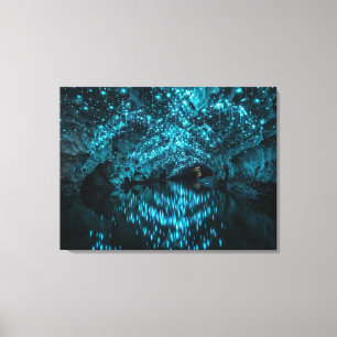 Impressão Em Tela Galáxia Waitomo Glowworm - Reflexo da Caverna Biol