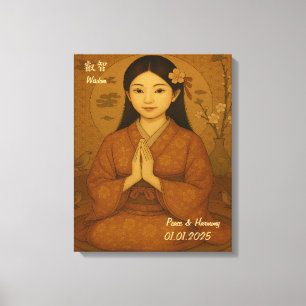 Impressão Em Tela Galeria de Meditação de Zen Estética Personalizada