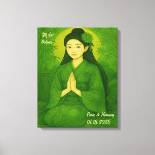 Impressão Em Tela Galeria de Meditação de Zen Estética Personalizada