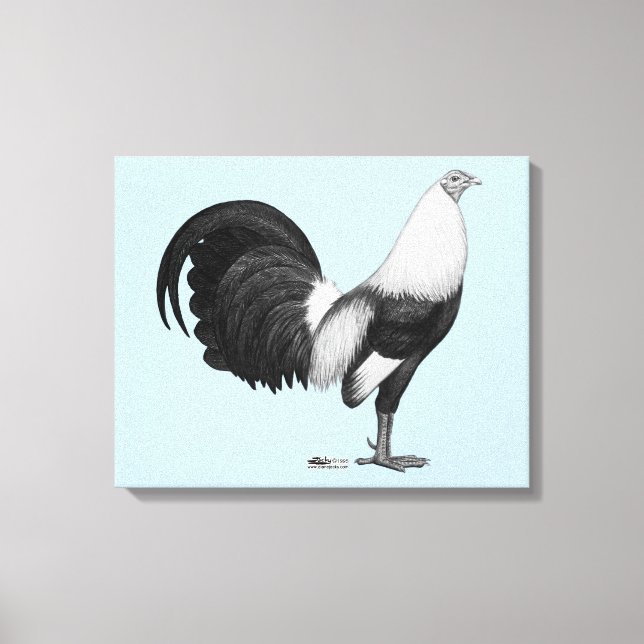 Impressão Em Tela Galo Galo Grey Duckwing (Frente)