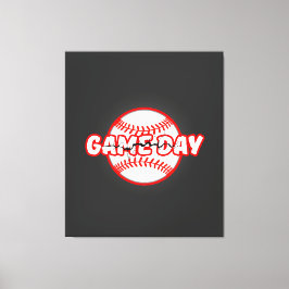 Impressão Em Tela Game Day Cracked Baseball Sports Graphic