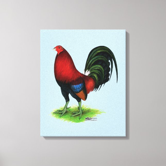Impressão Em Tela Gamecock: Vermelho escuro (Frente)