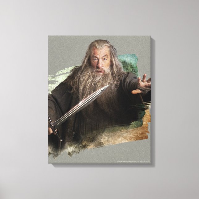 Impressão Em Tela Gandalf com Espada (Frente)