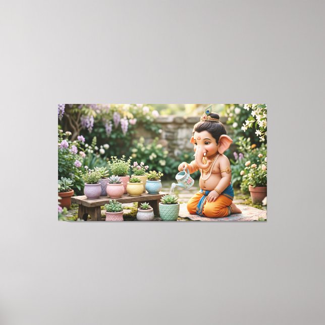Impressão Em Tela Ganesha (Frente)