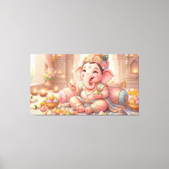 Impressão Em Tela Ganesha (Frente)