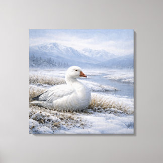 Impressão Em Tela Ganso da Neve Selvagem Inverno