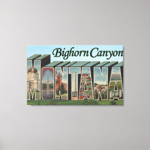 Impressão Em Tela Garganta do Bighorn, Montana - grandes cenas da