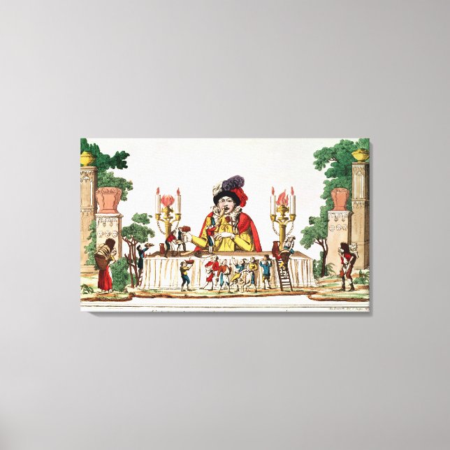 Impressão Em Tela Gargantua no seu pequeno jantar, c.1800 (Frente)