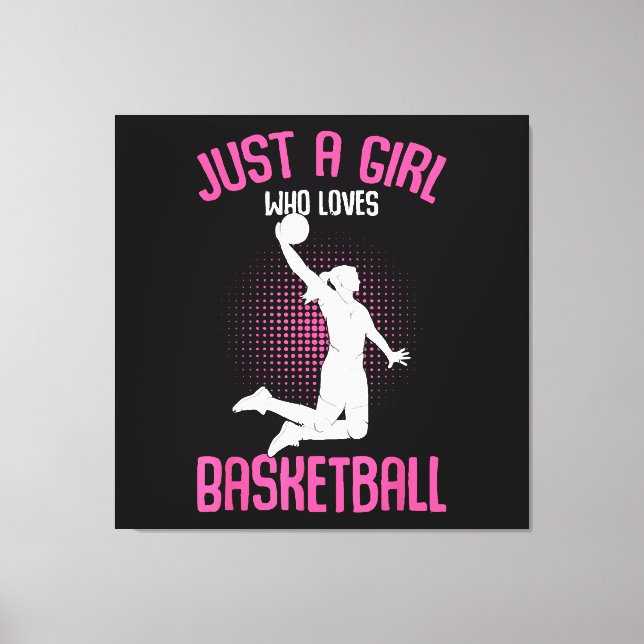 Impressão Em Tela Garota de Basquete Mulheres (Frente)