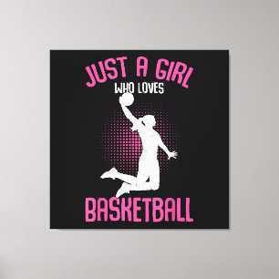 Impressão Em Tela Garota de Basquete Mulheres