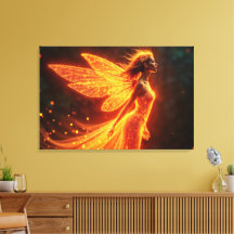 Garota fada vermelha asas brilhantes bonitinhas ne