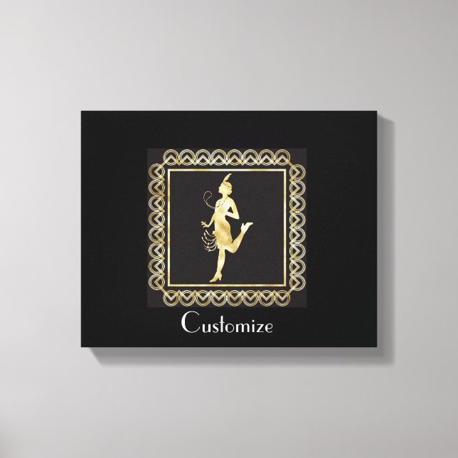 Impressão Em Tela Garota Flapper de 1920 Thunder_Cove (Frente)