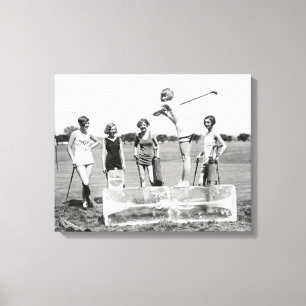 Impressão Em Tela Garotas Flapper Jogando Golfe, 1926