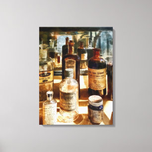 Impressão Em Tela Garrafas da medicina no caso de vidro