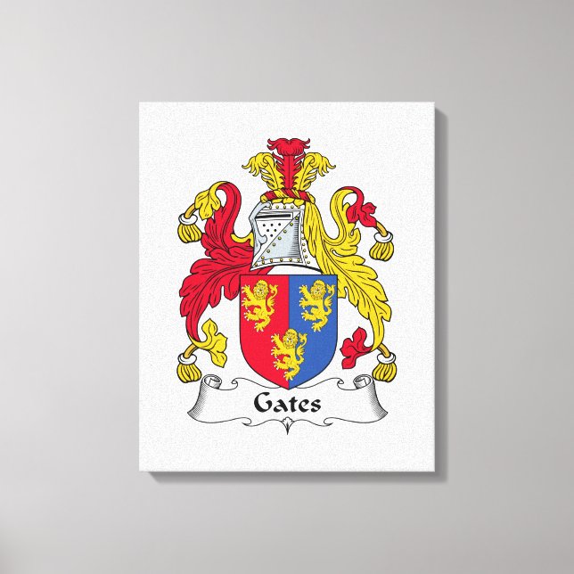 Impressão Em Tela Gates Family Crest (Frente)