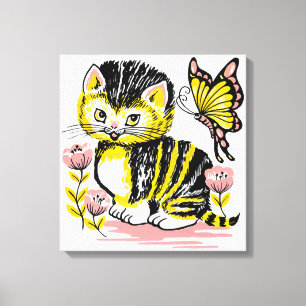 Impressão Em Tela Gatinho bonito
