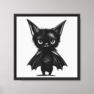 Impressão Em Tela Gatinho Preto, Grumpy, Do Dia Das Bruxas