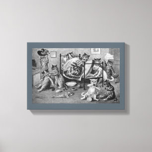 Impressão Em Tela Gatinhos impertinentes, Louis Wain