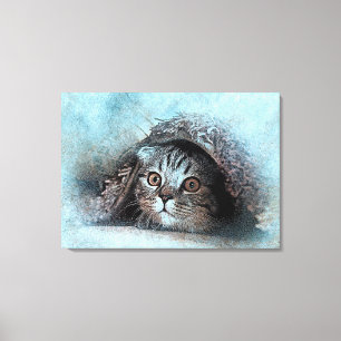 Impressão Em Tela Gato