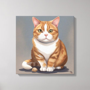 Impressão Em Tela Gato