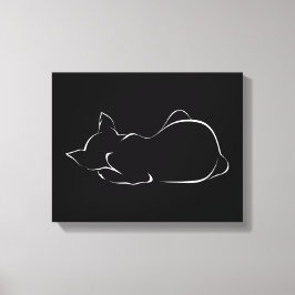 Impressão Em Tela Gato adormecido