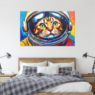 IMPRESSÃO EM TELA GATO BENGALA NO ESPAÇO-27
