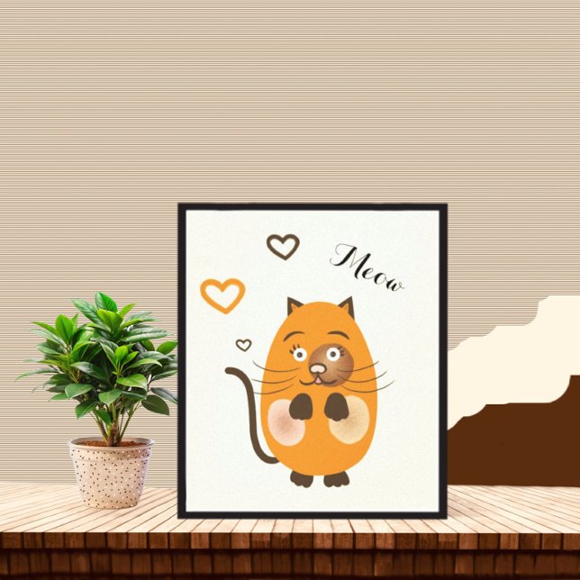 Impressão Em Tela Gato castanho-branco (Criador carregado)