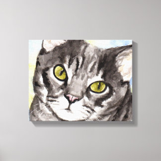 Impressão Em Tela Gato de cinza