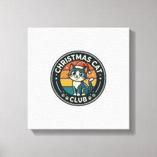 Impressão Em Tela Gato de Natal Design de Gatinho Fofo - Clube do Ga