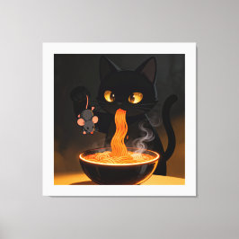 Impressão Em Tela Gato de Obsidiana & Rato Audacioso – Banquete de R