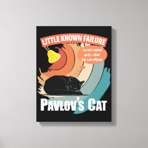 Impressão Em Tela Gato de Pavlov - Psicologia Engraçada
