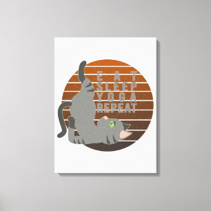 Impressão Em Tela Gato engraçado bonito fazendo yoga. design de ioga