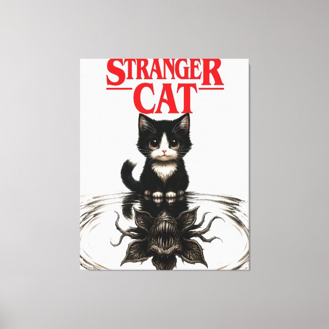 Impressão Em Tela gato estranho (Frente)