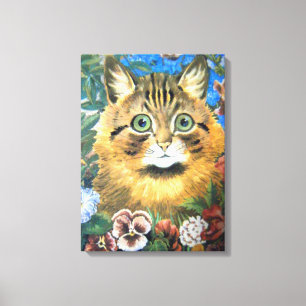 Impressão Em Tela Gato na flor, Louis Wain