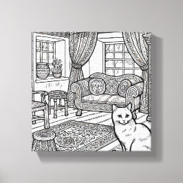 Impressão Em Tela Gato Negrito e Fácil #20