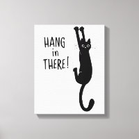 Gato Negro Engraçado Seguindo | Aguente firme!