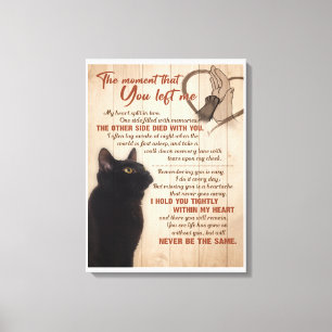 Impressão Em Tela Gato Negro No Momento Que Você Me Deixou