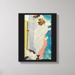 Impressão Em Tela Gato numa paisagem estranha