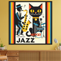 Gato Preto HepCat da Era do Jazz de Meados do Sécu