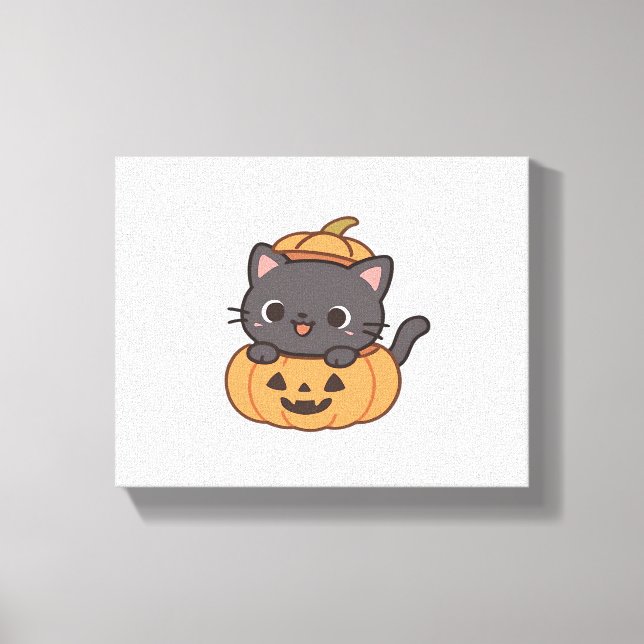 Impressão Em Tela Gato Preto Jogado Escaindo da Camisa de Bompkin - (Frente)