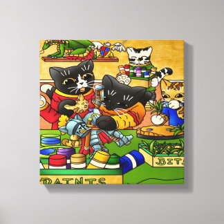 Impressão Em Tela Gatos de pintura de modelos de gatos-do-cavaleiro