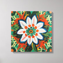 Gauguin Inspirou White Green Floral