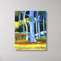 Gauguin - Paisagem com Troncos de Árvore Azul
