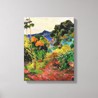 Gauguin - Paisagem Martinica, pintura famosa,