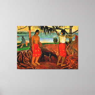 Impressão Em Tela Gauguin - Sob a Árvore Pandanus