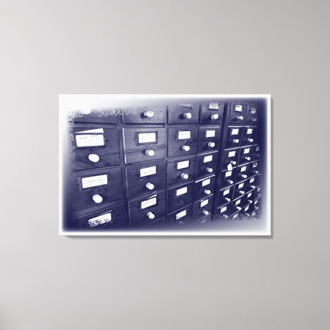 Impressão Em Tela Gavetas de biblioteca antigas (Frente)