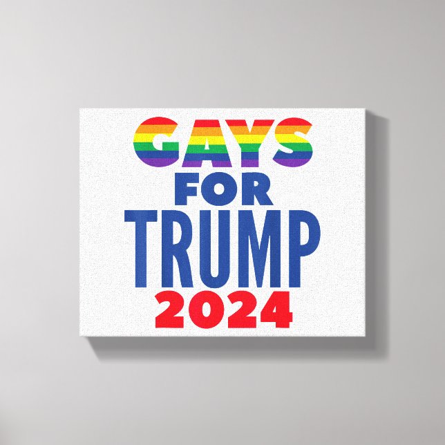 Impressão Em Tela Gay Para A Eleição De Trump 2024 (Frente)