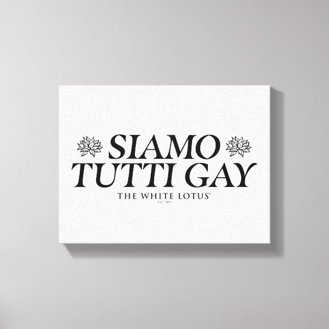 Impressão Em Tela Gay Siamo Tutti - O Lotus Branco (Frente)