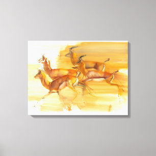 Impressão Em Tela Gazela em Execução 2010